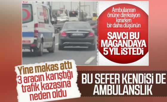 Sultangazi'de makas atan otomobil kazaya neden oldu